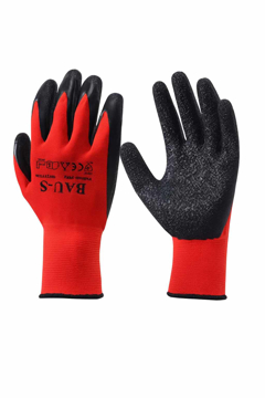 Slika BAU S zaštitne rukavice Latex Rot – crvene sa crnim lateksom (10) XL